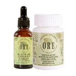 ORE Kit Aceite de Orégano 80% Carvacrol | Gotero 30 ml + Cápsulas 65 pzas, Orgánico Silvestre, Suplemento Natural