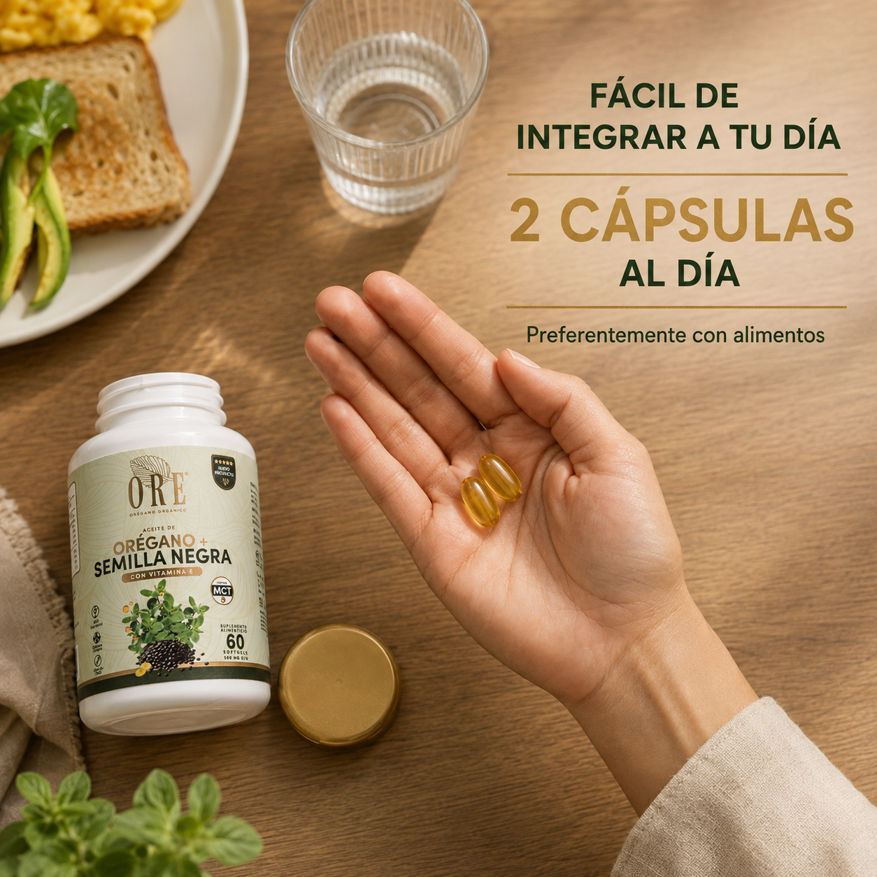 Ore Cápsulas Aceite De Orégano Y Semilla Negra 60 Pz