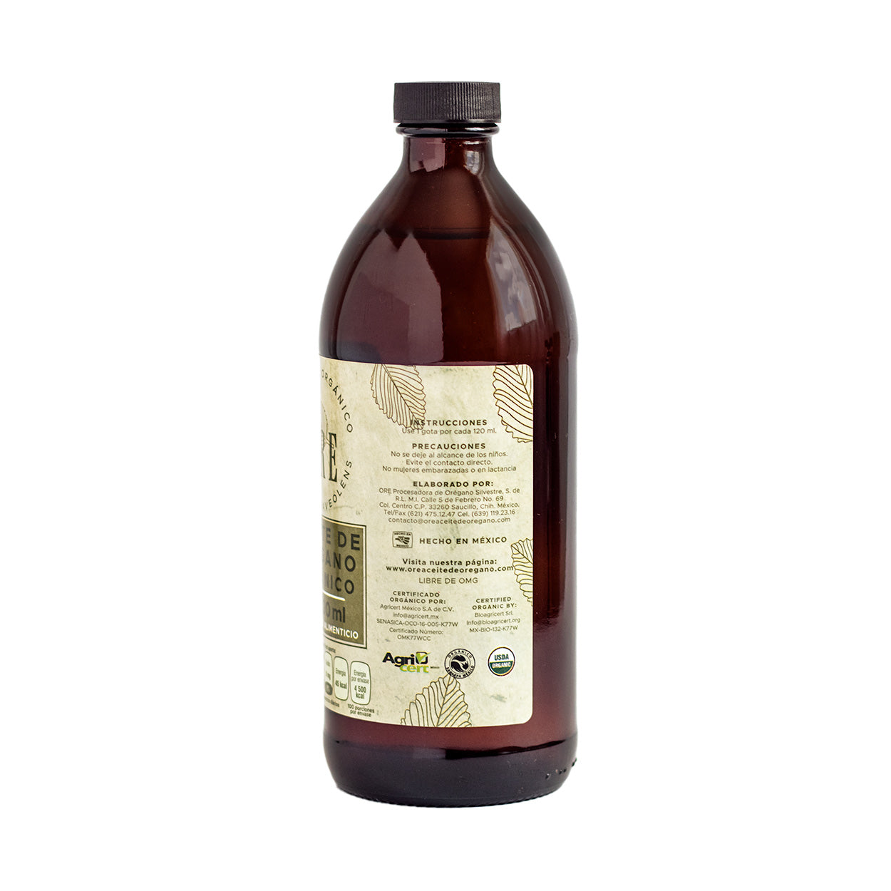 Aceite Esencial de Orégano Orgánico ORE 500 ml