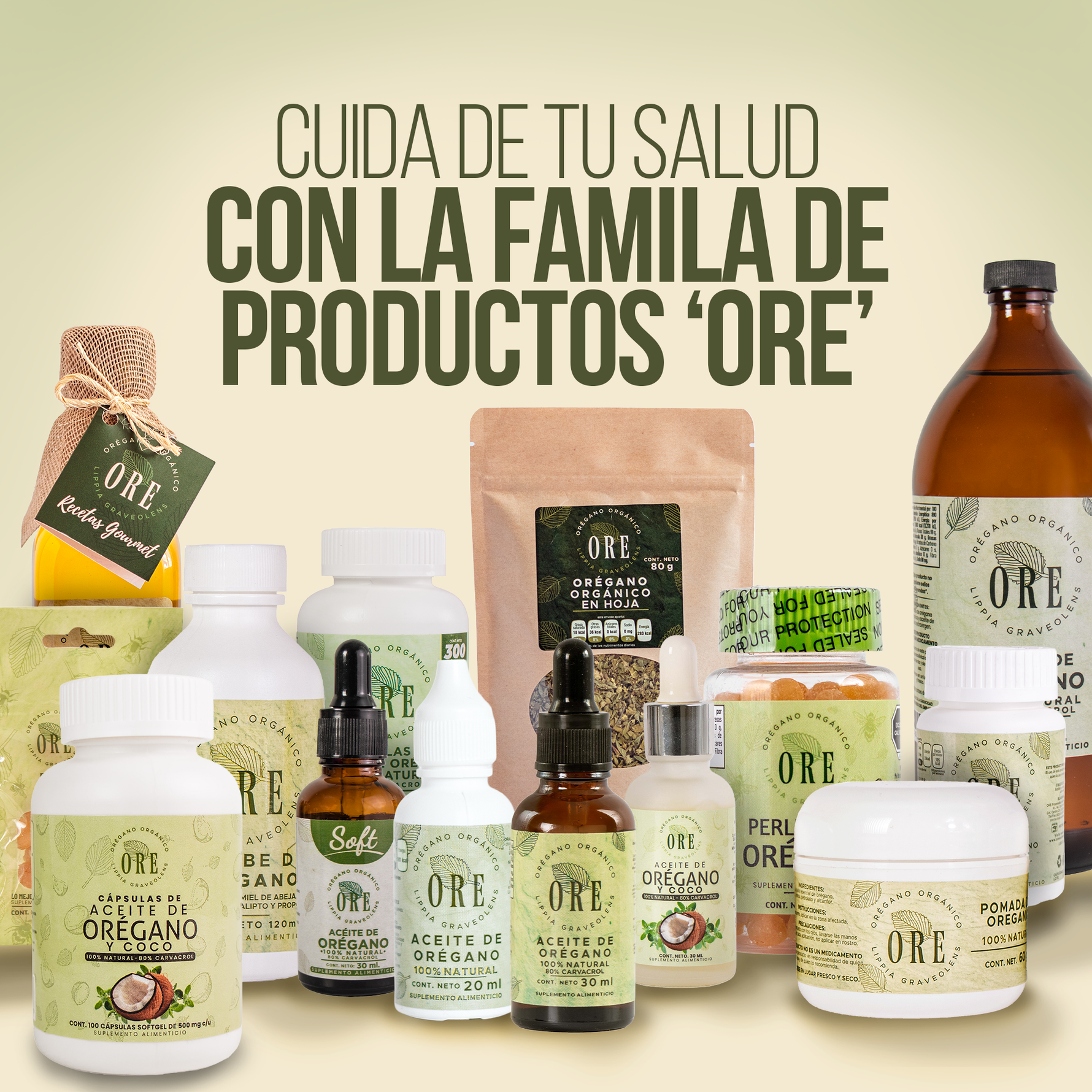 Aceite De Orégano Y Aceite De Coco En Cápsulas 100 Pzas ORE, 80% Carvacrol
