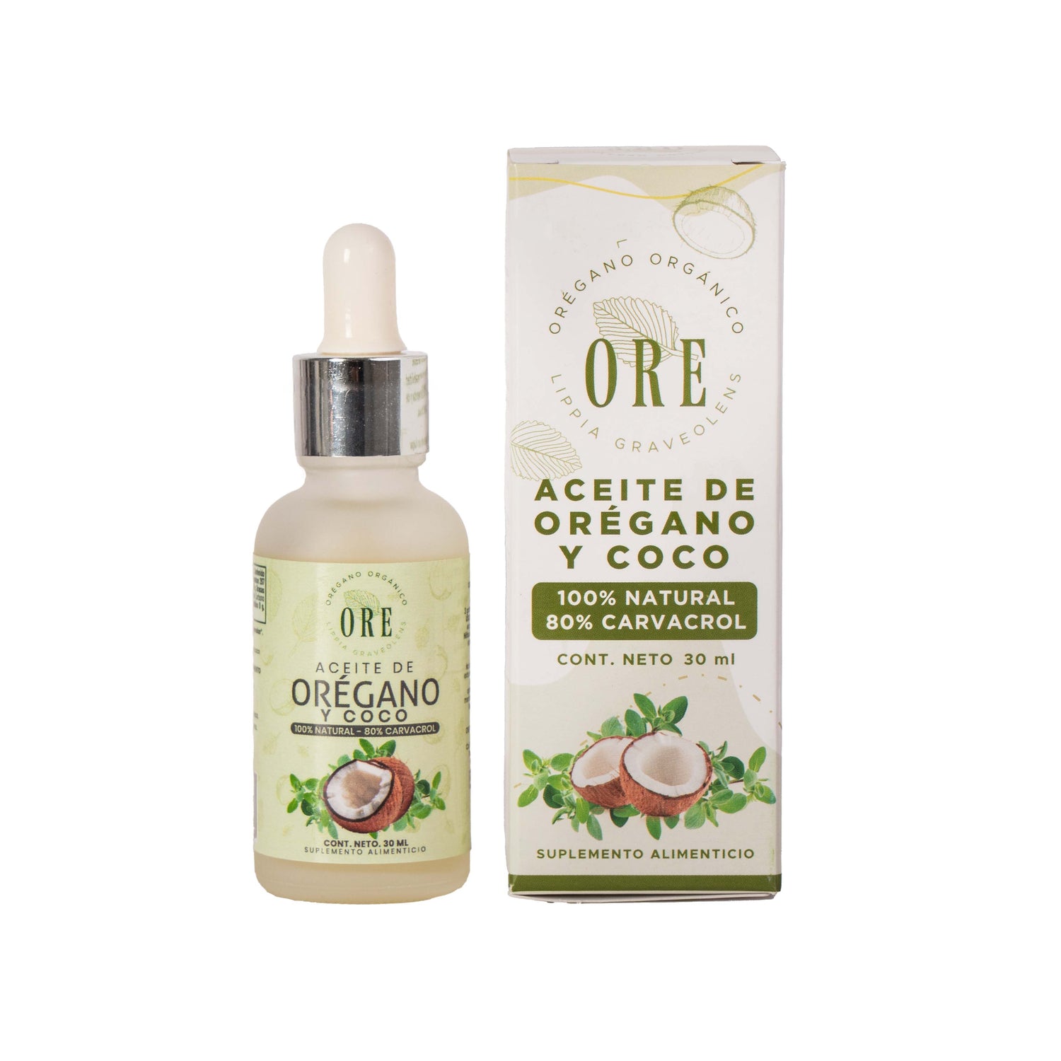 ACEITE DE OREGANO Y COCO ORGANICO 30 ML