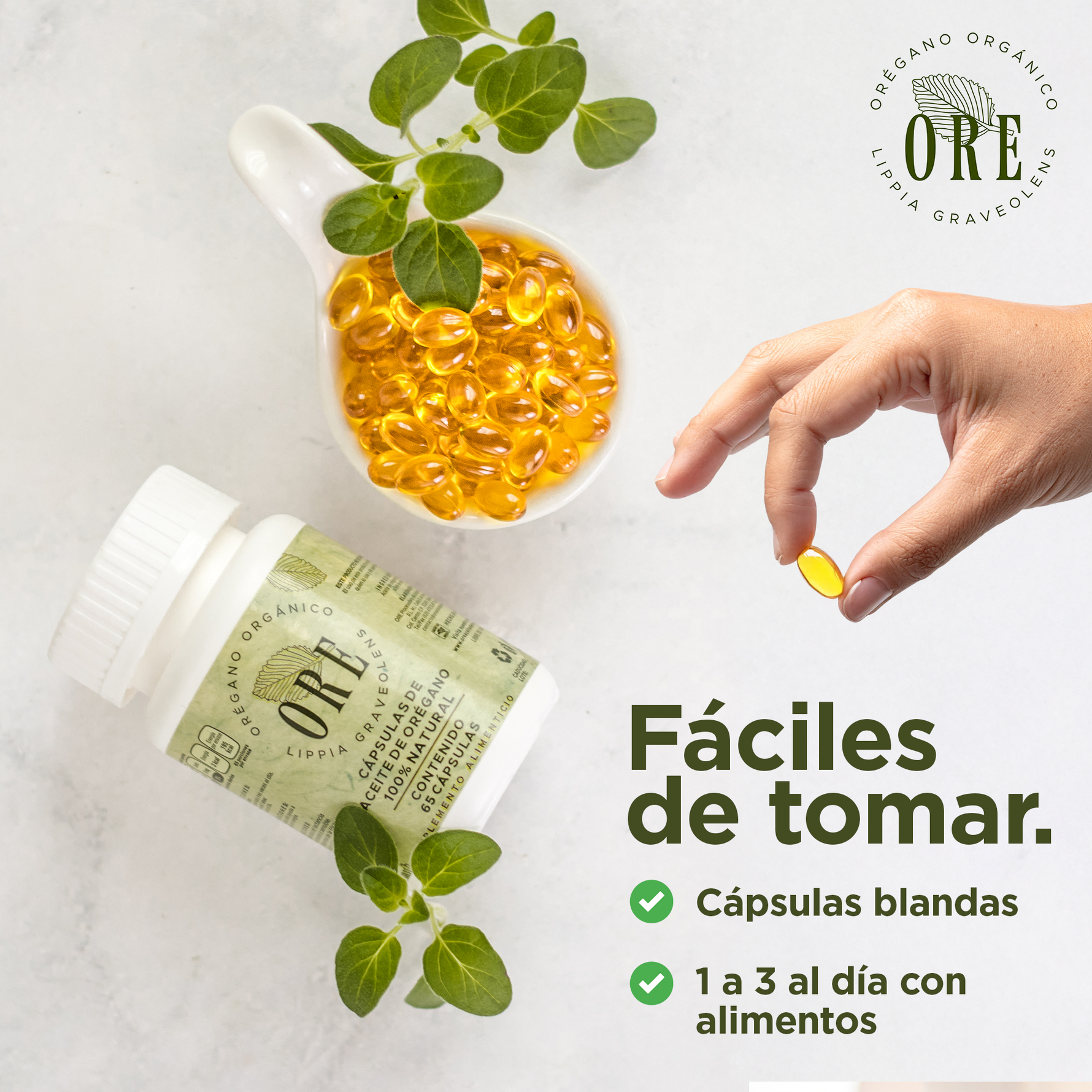 Cápsulas de Aceite de Orégano Orgánico en gel 200 mg Kit 2 pz, , 80% Carvacrol