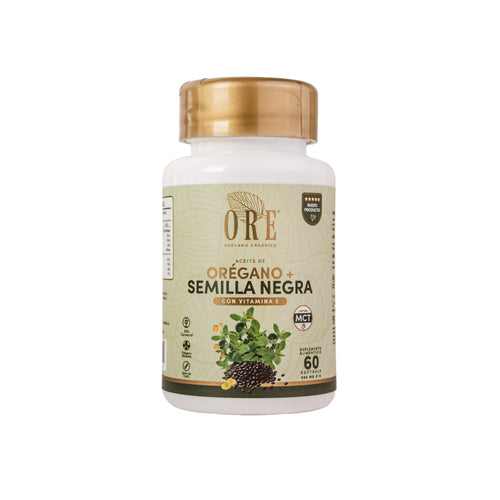 Ore Cápsulas Aceite De Orégano Y Semilla Negra 60 Pz