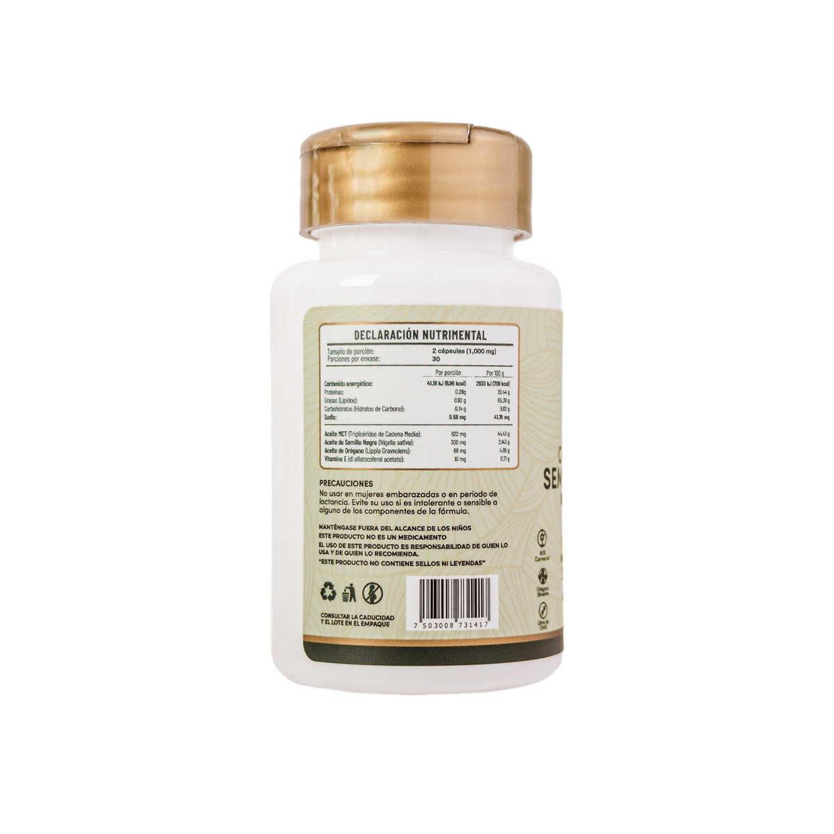 Ore Cápsulas Aceite De Orégano Y Semilla Negra 60 Pz