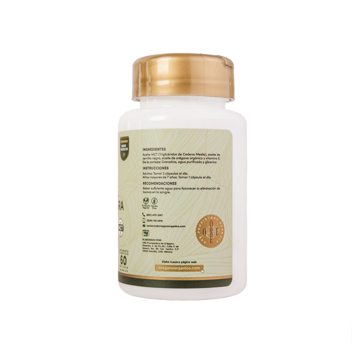 Ore Cápsulas Aceite De Orégano Y Semilla Negra 60 Pz