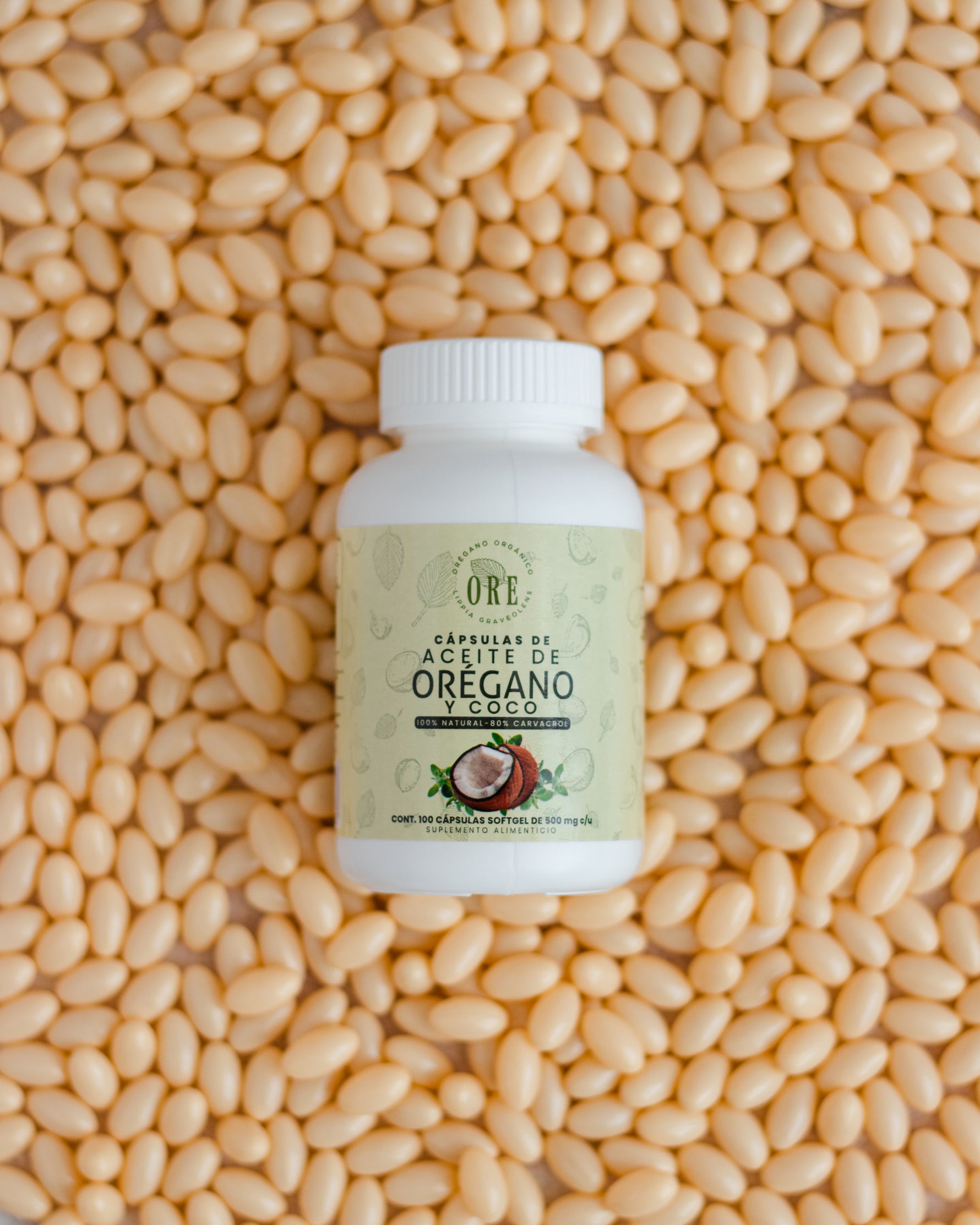 Aceite De Orégano Y Aceite De Coco En Cápsulas 100 Pzas ORE