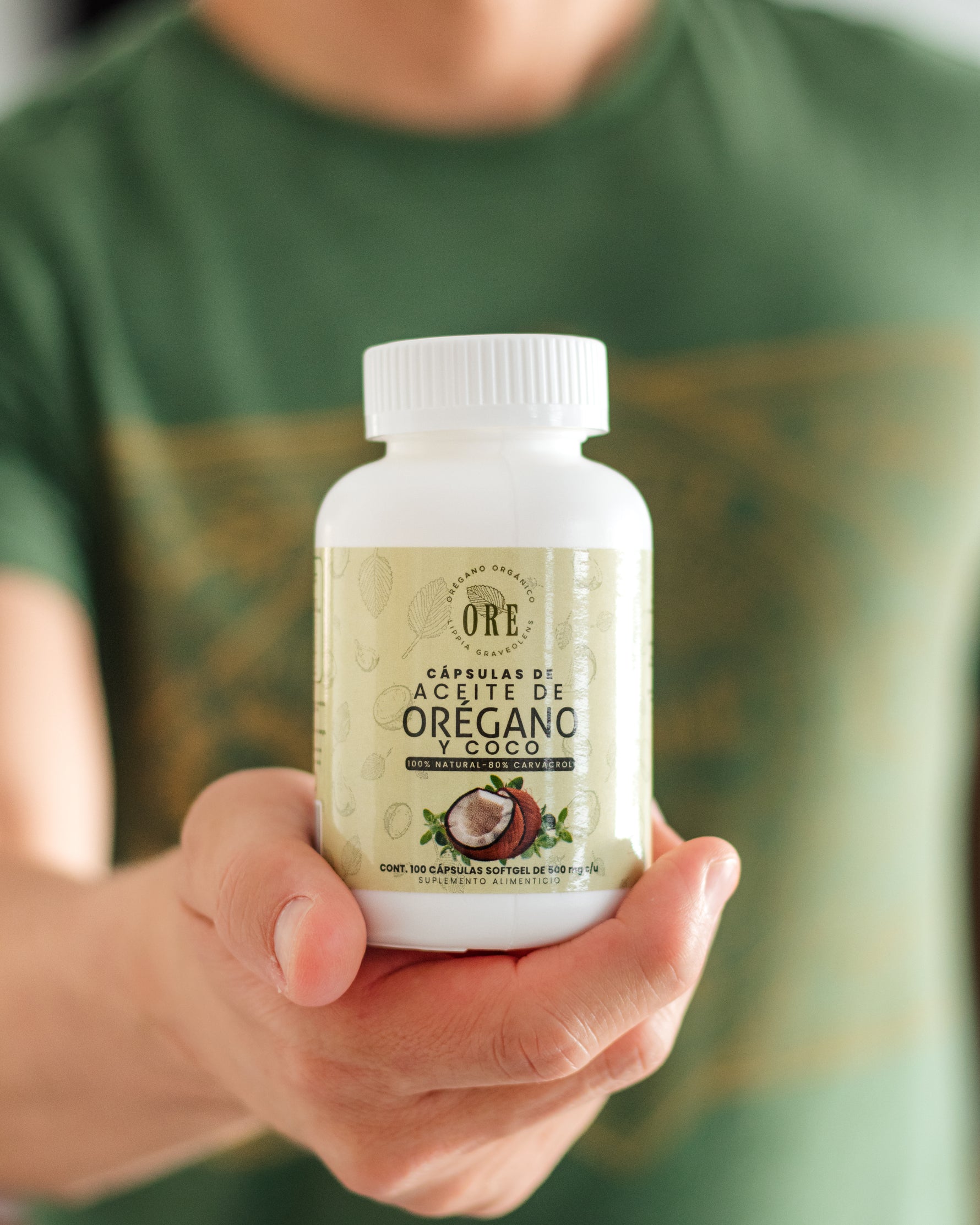 Aceite De Orégano Y Aceite De Coco En Cápsulas 100 Pzas ORE