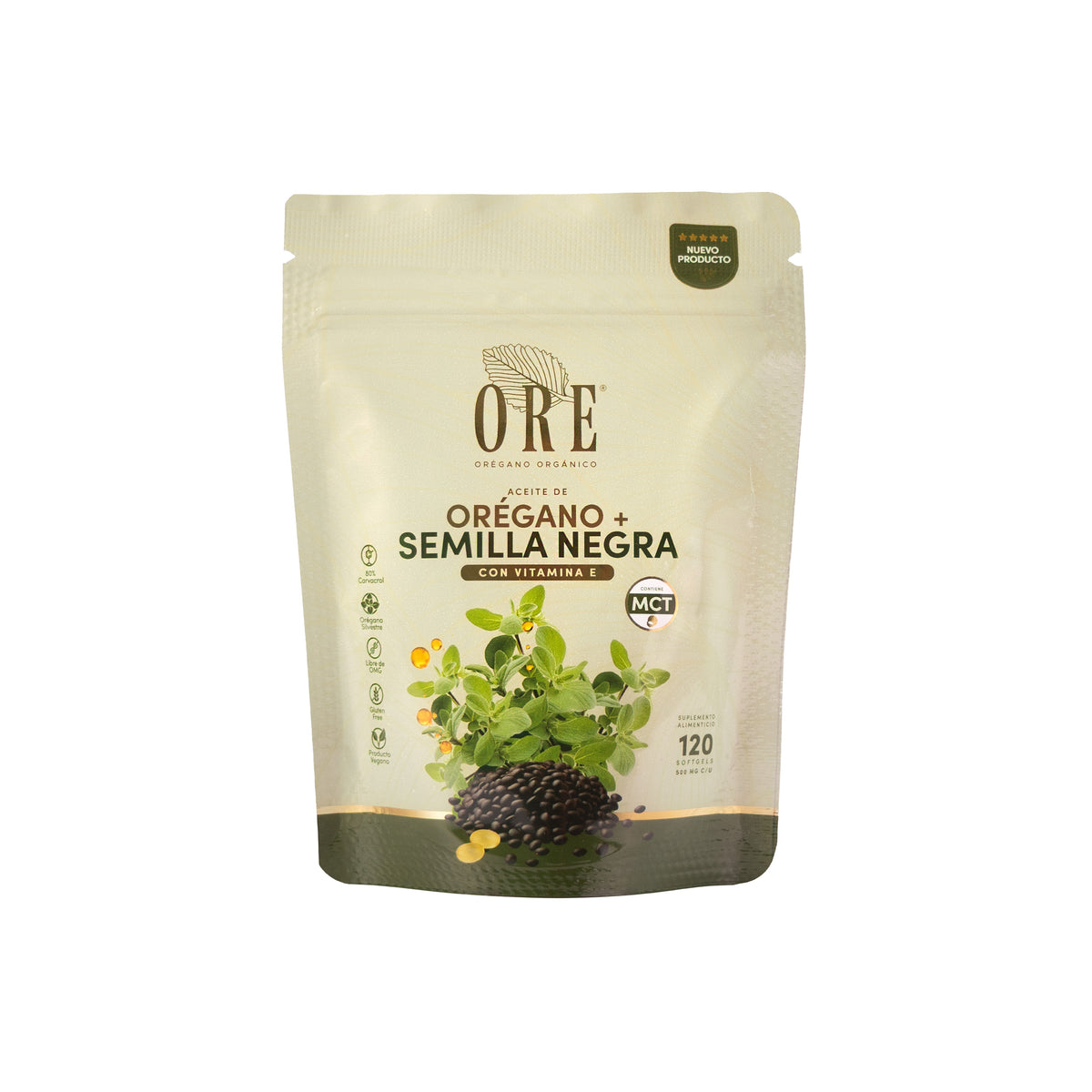 Ore Cápsulas Aceite De Orégano Y Semilla Negra 120 Pz