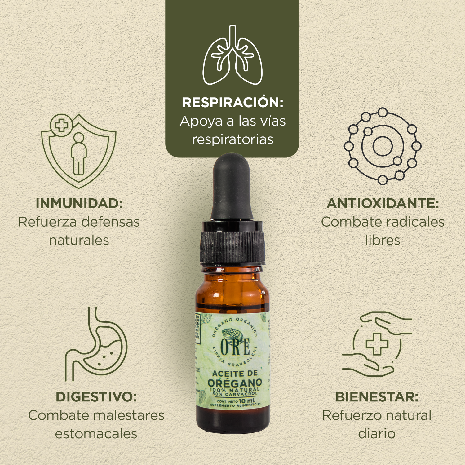 Aceite de Orégano Orgánico 10 ml