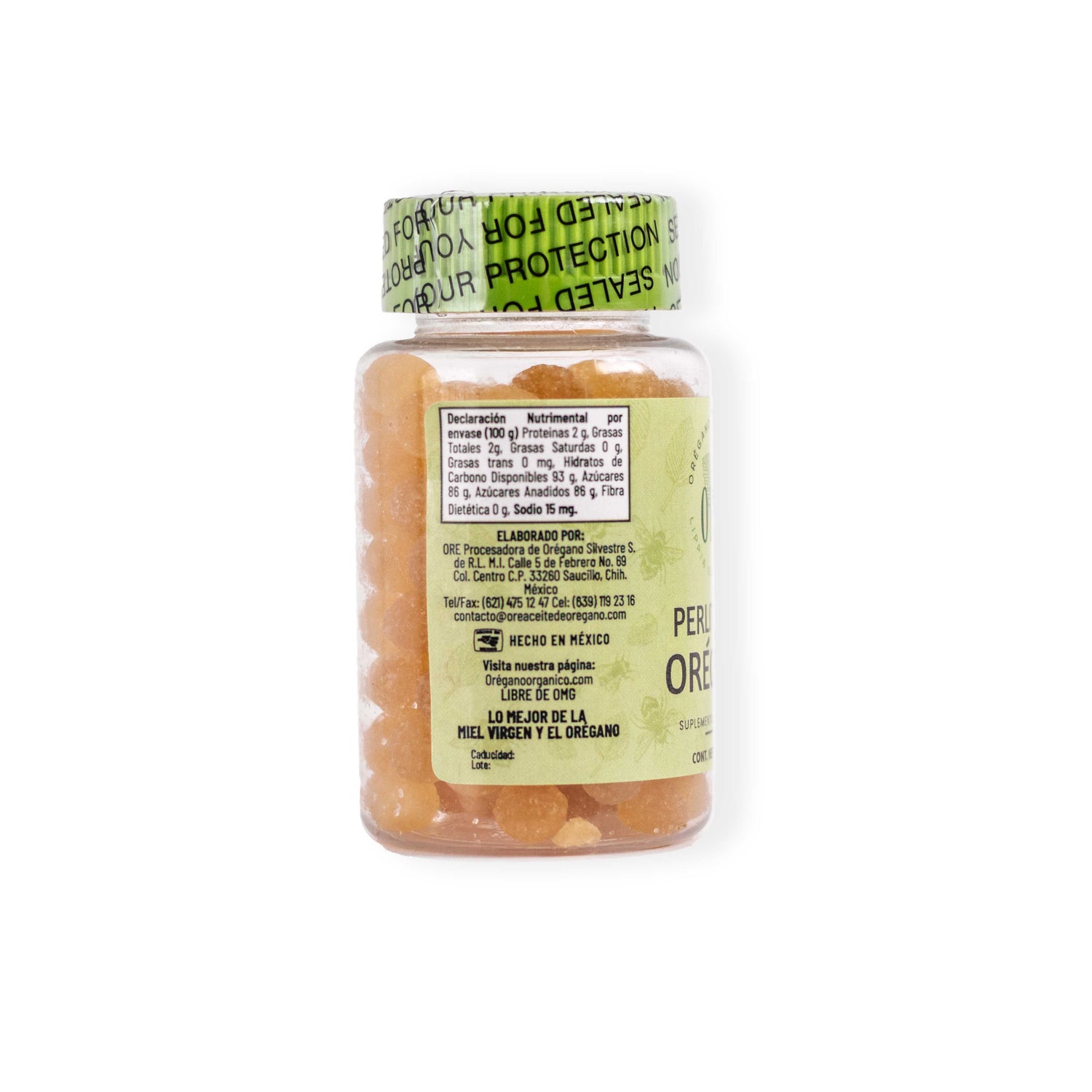 Perlitas de Miel con Orégano, ORE 100 gr