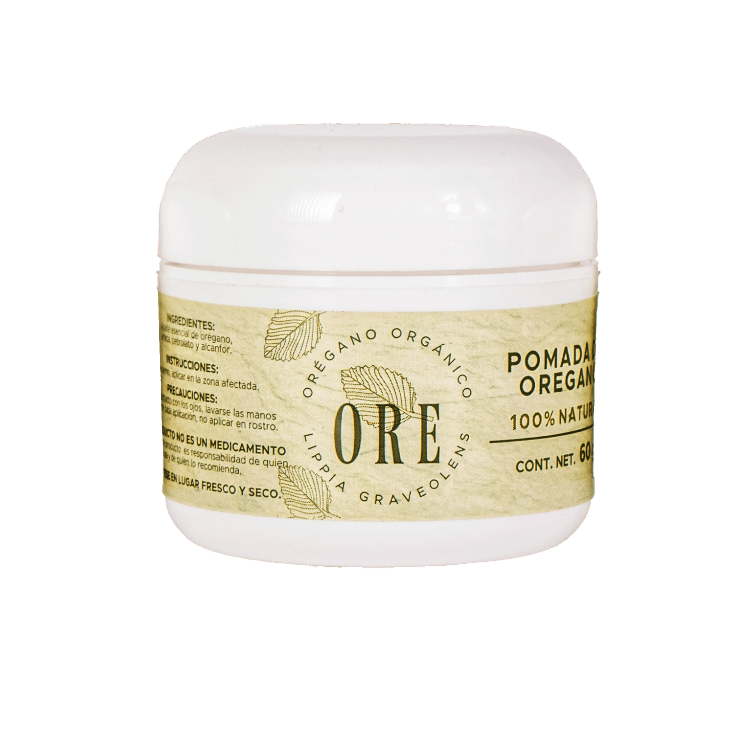 ORE Pomada con Aceite de Orégano 80% Carvacrol y Árnica, Bálsamo Natural Orgánico, 60 g en Tarro