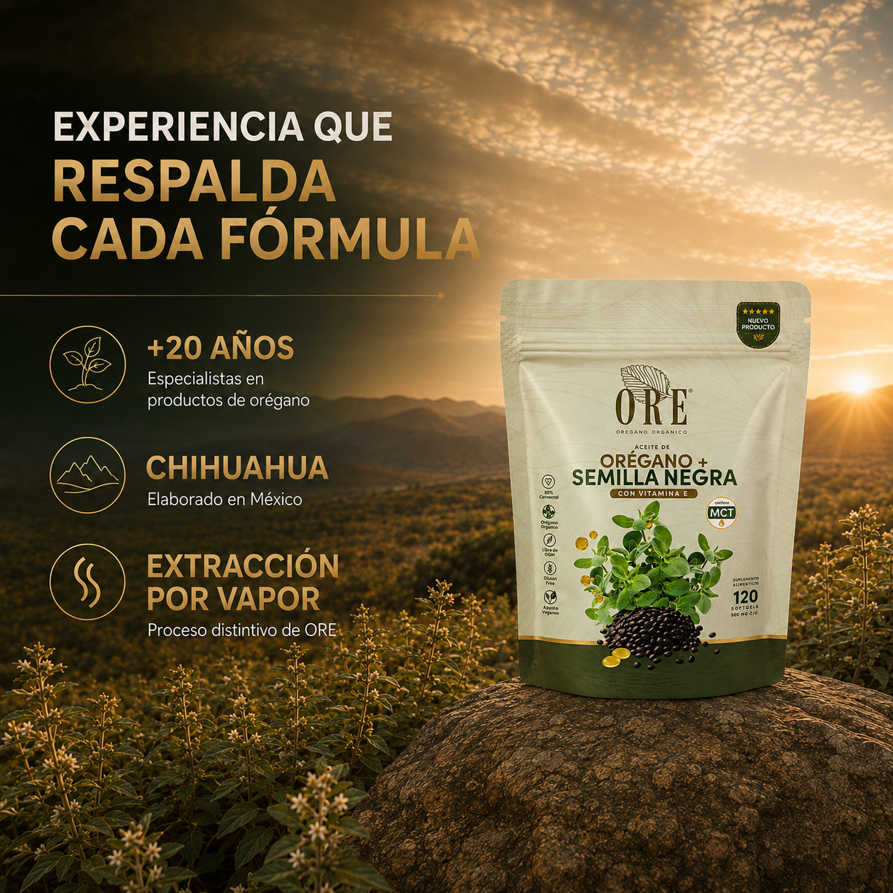 Ore Cápsulas Aceite De Orégano Y Semilla Negra 120 Pz
